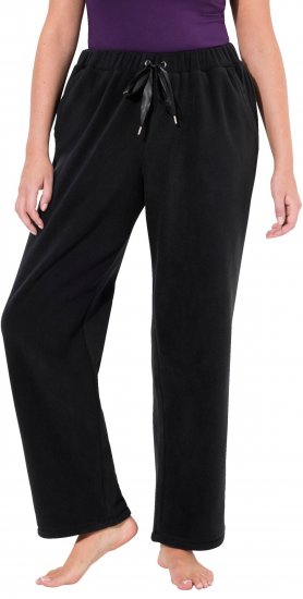 Ulla Popken Fleece Loungewear Pants Black - Jeans & Hosen in Großen Größen – Plus Size - 