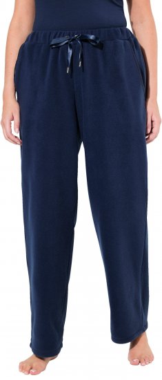 Ulla Popken Fleece Loungewear Pants Night Blue - Jeans & Hosen in Großen Größen – Plus Size - 