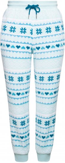 Ulla Popken Alpine Striped Plush Loungewear Pants Blue - Jeans & Hosen in Großen Größen – Plus Size - 