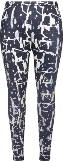 Ulla Popken Quick Drying Abstract Print Leggings Black - Jeans & Hosen in Großen Größen – Plus Size - 