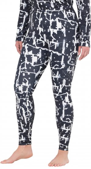 Ulla Popken Quick Drying Abstract Print Leggings Black - Jeans & Hosen in Großen Größen – Plus Size - 