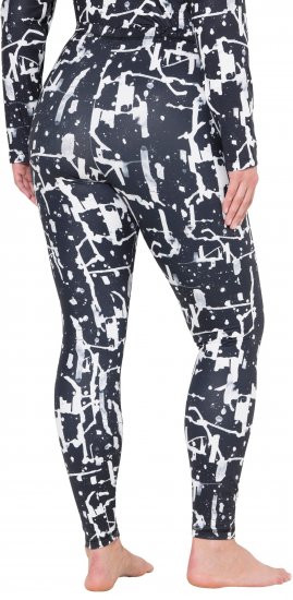 Ulla Popken Quick Drying Abstract Print Leggings Black - Jeans & Hosen in Großen Größen – Plus Size - 