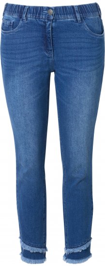 Ulla Popken Double Fringe Hem Stretch Fit Jeans Denim Blue - Jeans & Hosen in Großen Größen – Plus Size - 