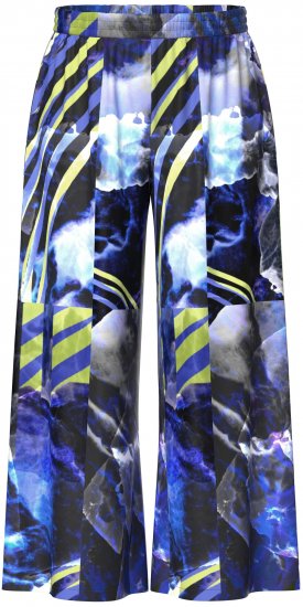 Ulla Popken Blue Stroke Wide Leg Palazzo Pants - Jeans & Hosen in Großen Größen – Plus Size - 