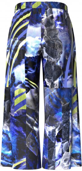 Ulla Popken Blue Stroke Wide Leg Palazzo Pants - Jeans & Hosen in Großen Größen – Plus Size - 