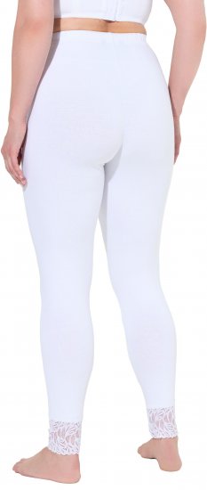Ulla Popken Lace Trim Leggings White - Jeans & Hosen in Großen Größen – Plus Size - 