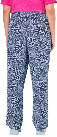 Ulla Popken Patch Print Elastic Waist Pants Navy - Jeans & Hosen in Großen Größen – Plus Size - 