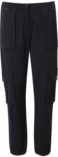 Ulla Popken Elastic Hem Stretch Fit Cargo Pants Black - Jeans & Hosen in Großen Größen – Plus Size - 