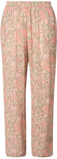 Ulla Popken Safari Print Elastic Waist Pants Green - Jeans & Hosen in Großen Größen – Plus Size - 