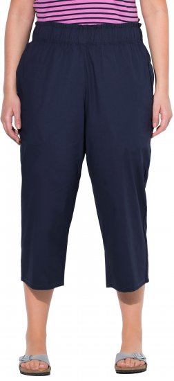 Ulla Popken Stretch Fit Paper Bag Culottes Navy - Jeans & Hosen in Großen Größen – Plus Size - 
