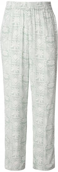 Ulla Popken Animal Print Elastic Waist Pants White - Jeans & Hosen in Großen Größen – Plus Size - 