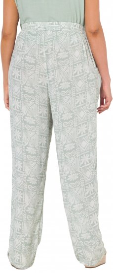 Ulla Popken Animal Print Elastic Waist Pants White - Jeans & Hosen in Großen Größen – Plus Size - 