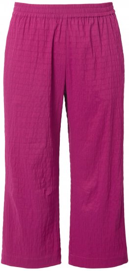 Ulla Popken Textured Elastic Waist Cropped Pants Magnolia Red - Jeans & Hosen in Großen Größen – Plus Size - 