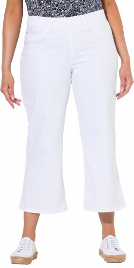 Ulla Popken Wide Leg Twill Mary Fit Culottes White - Jeans & Hosen in Großen Größen – Plus Size - 