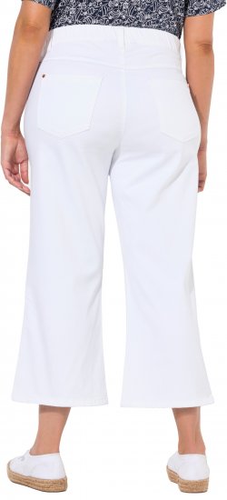 Ulla Popken Wide Leg Twill Mary Fit Culottes White - Jeans & Hosen in Großen Größen – Plus Size - 