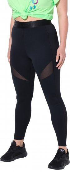 Ulla Popken Mesh Panel Quick Drying Performance Leggings Black - Jeans & Hosen in Großen Größen – Plus Size - 