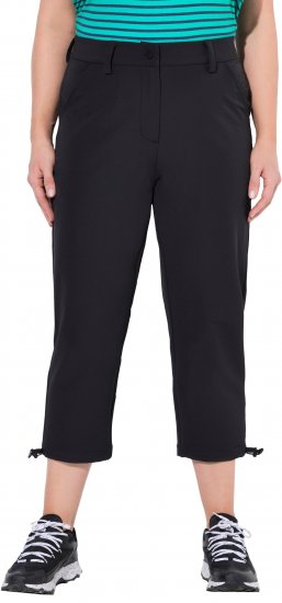 Ulla Popken Ultra Light Triple Function Cropped Softshell Pants Black - Jeans & Hosen in Großen Größen – Plus Size - 