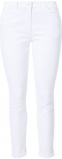 Ulla Popken White Denim Stretch Fit Jeans Snow White - Jeans & Hosen in Großen Größen – Plus Size - 