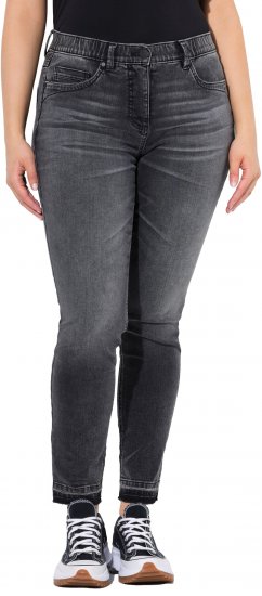 Ulla Popken Raw Edge Stretch Fit Jeans Black - Jeans & Hosen in Großen Größen – Plus Size - 