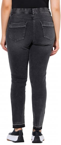 Ulla Popken Raw Edge Stretch Fit Jeans Black - Jeans & Hosen in Großen Größen – Plus Size - 