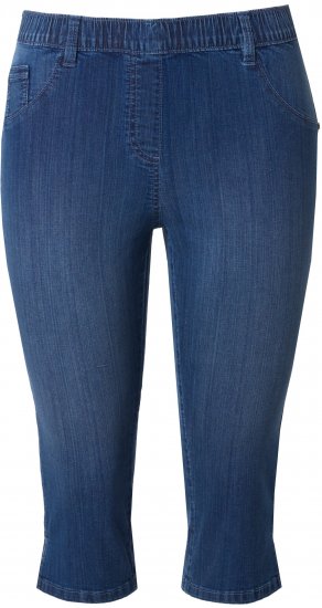 Ulla Popken Denim Elastic Waist Capres Blue Denim - Jeans & Hosen in Großen Größen – Plus Size - 
