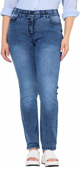 Ulla Popken Vintage Wash Stretch Fit Jeans Blue Denim - Jeans & Hosen in Großen Größen – Plus Size - 