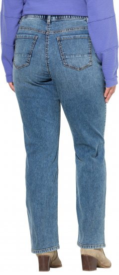 Ulla Popken Bow Embroidery Stretch Fit Jeans Blue Denim - Jeans & Hosen in Großen Größen – Plus Size - 