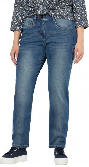 Ulla Popken Decorative Seam Stretch Fit Boyfriend Jeans Blue - Jeans & Hosen in Großen Größen – Plus Size - 