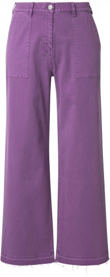 Ulla Popken Purple Fringed Hem Stretch Fit Jeans Lavender - Jeans & Hosen in Großen Größen – Plus Size - 