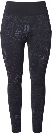 Ulla Popken Quick Drying Flower Print Leggings Black - Jeans & Hosen in Großen Größen – Plus Size - 