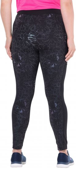Ulla Popken Quick Drying Flower Print Leggings Black - Jeans & Hosen in Großen Größen – Plus Size - 