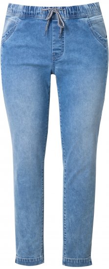 Ulla Popken Drawstring Jeggings Blue Denim - Jeans & Hosen in Großen Größen – Plus Size - 