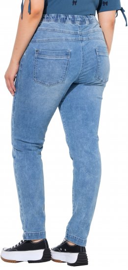 Ulla Popken Drawstring Jeggings Blue Denim - Jeans & Hosen in Großen Größen – Plus Size - 