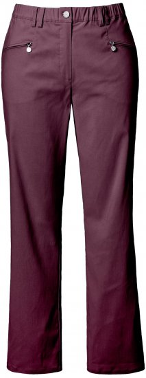 Ulla Popken Thermal Stretch Fit Mony Pants Aubergine - Jeans & Hosen in Großen Größen – Plus Size - 
