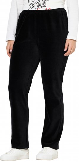 Ulla Popken Corduroy Elastic Waist Pants Black - Jeans & Hosen in Großen Größen – Plus Size - 