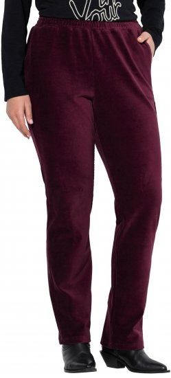 Ulla Popken Corduroy Elastic Waist Pants Brown - Jeans & Hosen in Großen Größen – Plus Size - 