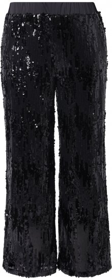 Ulla Popken Sequined Elastic Waist Pants Black - Jeans & Hosen in Großen Größen – Plus Size - 