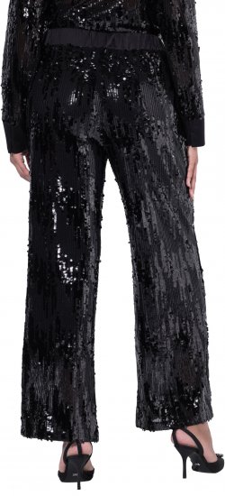 Ulla Popken Sequined Elastic Waist Pants Black - Jeans & Hosen in Großen Größen – Plus Size - 