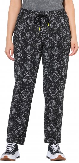 Ulla Popken Snake Print Elastic Waist Joggers Black - Jeans & Hosen in Großen Größen – Plus Size - 
