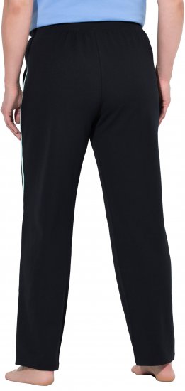 Ulla Popken Side Stripe Elastic Waist Joggers Black - Jeans & Hosen in Großen Größen – Plus Size - 
