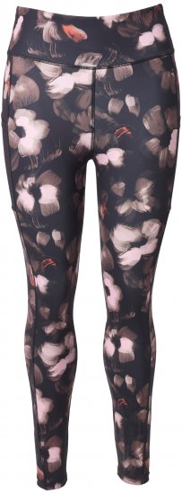 Ulla Popken Abstract Print Quick Dry Sports Leggings Black - Jeans & Hosen in Großen Größen – Plus Size - 