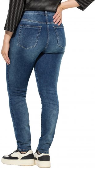 Ulla Popken Decorative Stitched Slim Leg Stretch Fit Jeans Blue Denim - Jeans & Hosen in Großen Größen – Plus Size - 