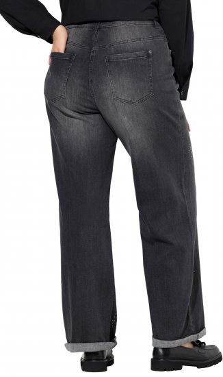 Ulla Popken Rivet Studded Stretch Fit Jeans Black - Jeans & Hosen in Großen Größen – Plus Size - 