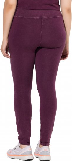Ulla Popken Acid Wash Decorative Seam Leggings Purple - Jeans & Hosen in Großen Größen – Plus Size - 