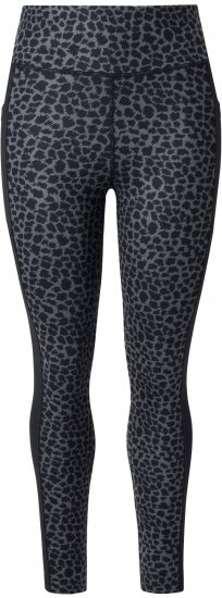 Ulla Popken Quick Drying Leopard Print Sport Leggings Black - Jeans & Hosen in Großen Größen – Plus Size - 