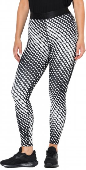 Ulla Popken Polka Dot Performance Leggings Black - Jeans & Hosen in Großen Größen – Plus Size - 