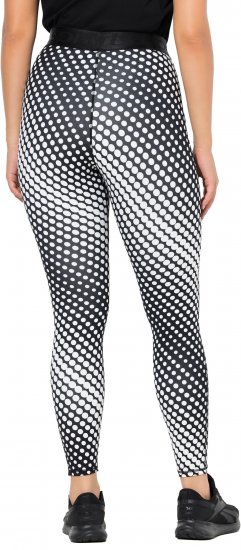Ulla Popken Polka Dot Performance Leggings Black - Jeans & Hosen in Großen Größen – Plus Size - 