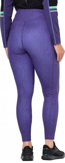 Ulla Popken Neon Zebra Print Performance Leggings Purple - Jeans & Hosen in Großen Größen – Plus Size - 