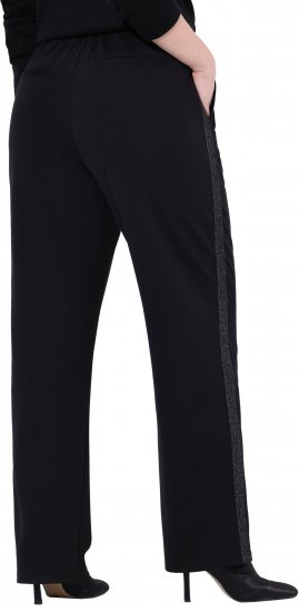 Ulla Popken Rose Wide Leg Stretch Waist Trousers Black - Jeans & Hosen in Großen Größen – Plus Size - 