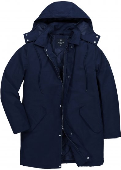 Boston Park 844403 Parka with Hood Navy - Herren jacken - Herren Jacken in großen Größen